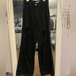 Women’s black jeans (w rips/holes!)